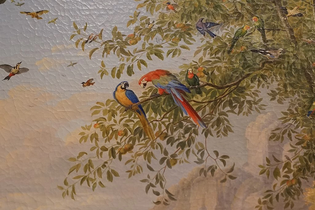 Adamo ed Eva nel Paradiso Terrestre - Musei Vaticani, Pinacoteca, dettaglio 3